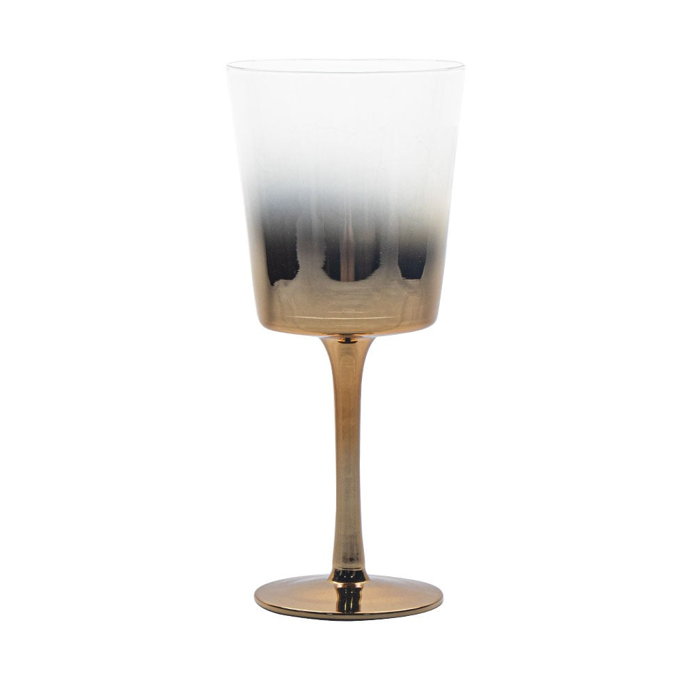 Vikko - Orchid, Water Glass, Gold Ombre, 13 oz, Set of 6