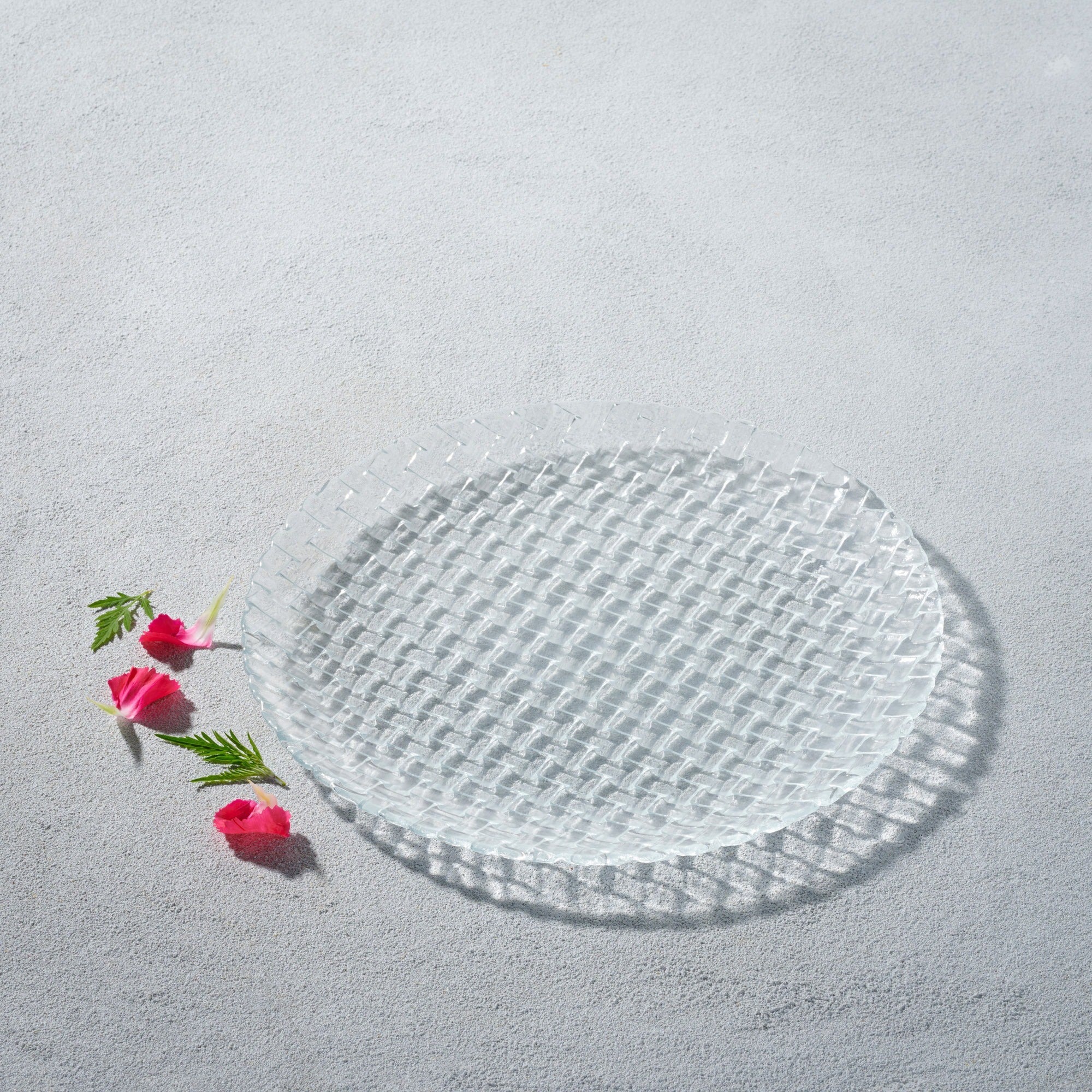 Vikko - Basketweave, Glass Dinnerware Set of 6