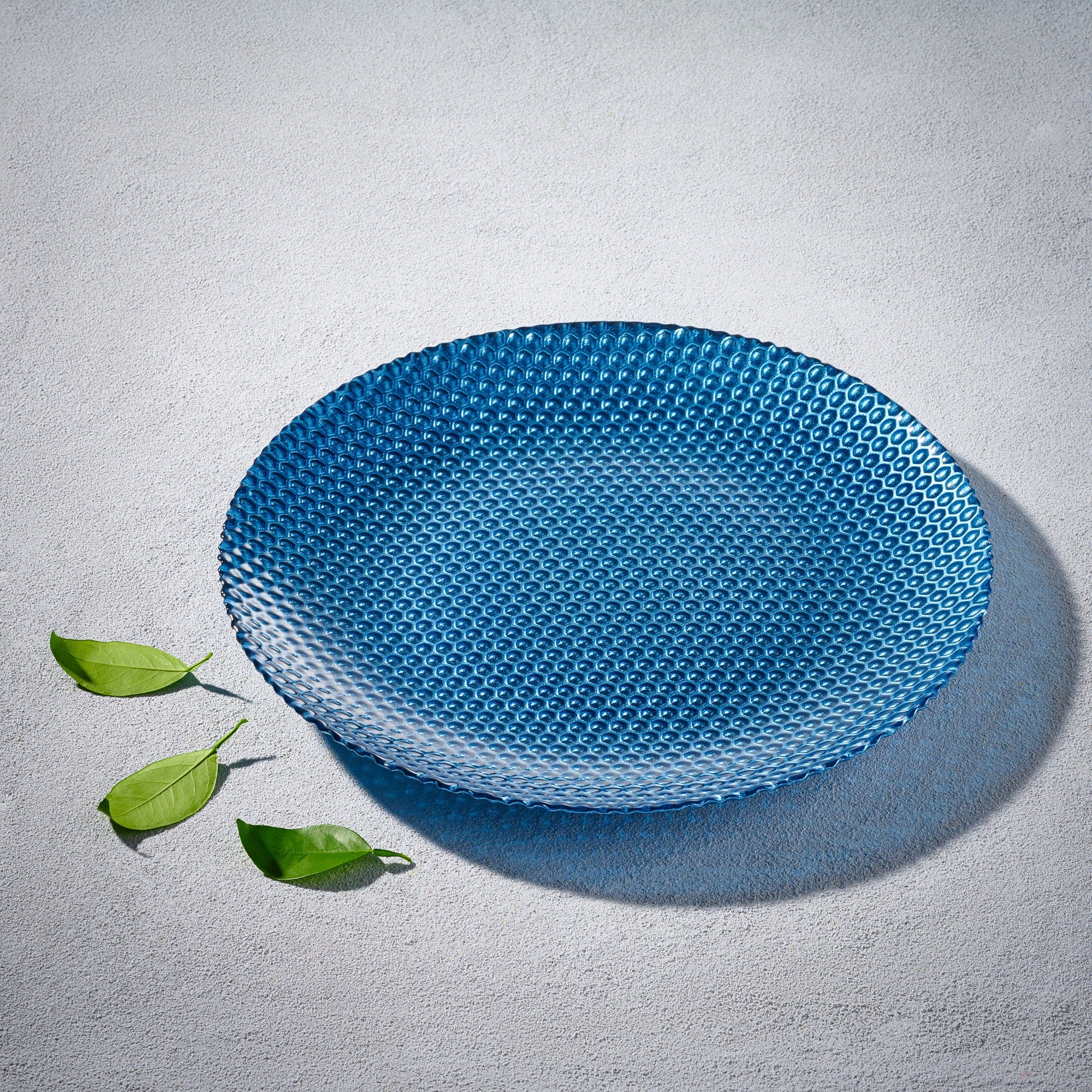 Vikko - Maple, Glass Charger, Light Blue, 13" Set of Six