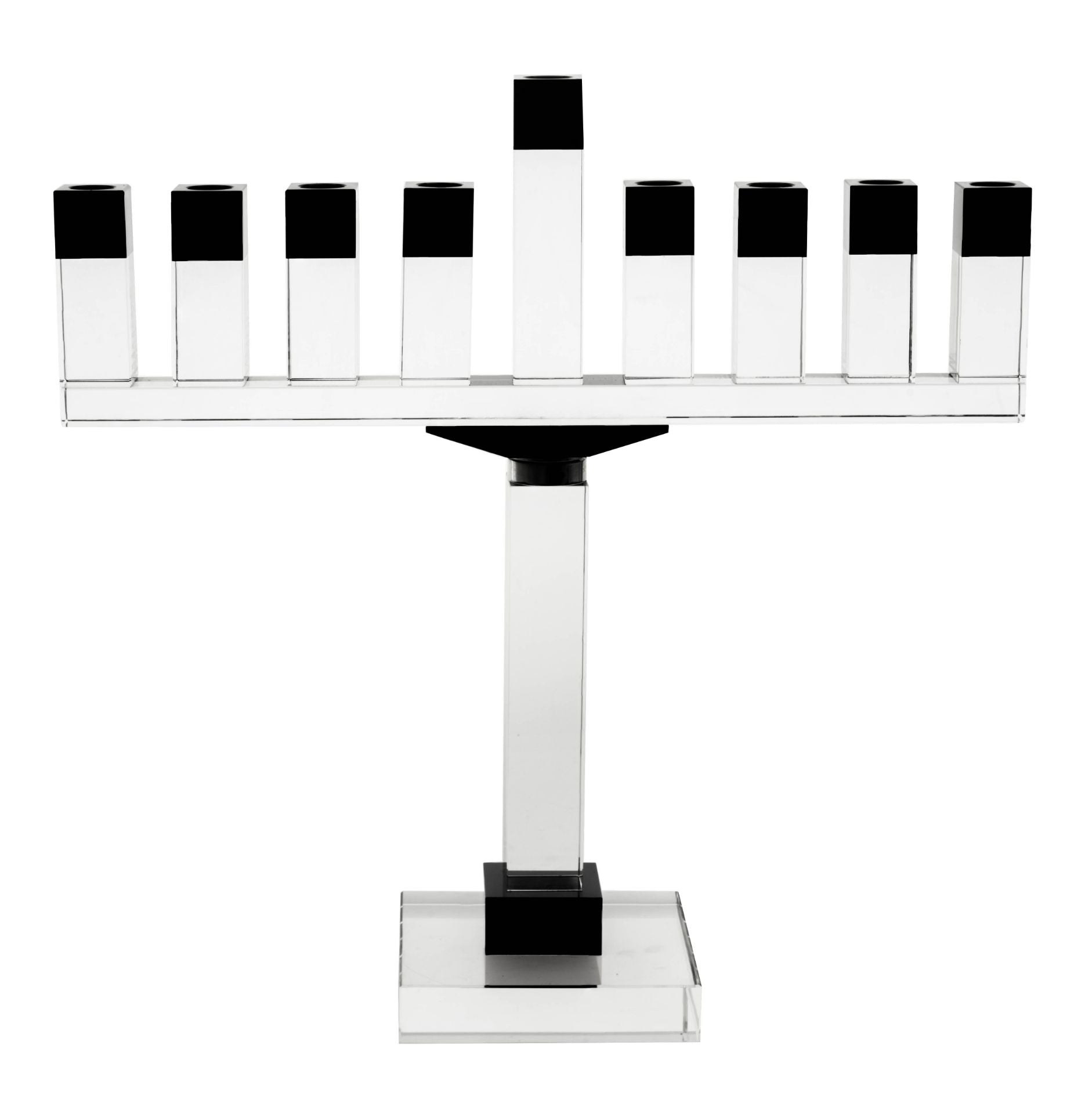 Black Crystal Menorah 19"