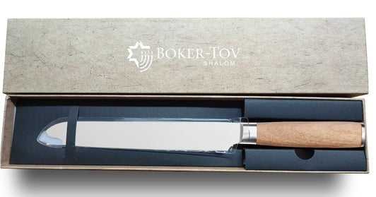 Challah Knife with Weathered Oak Handle