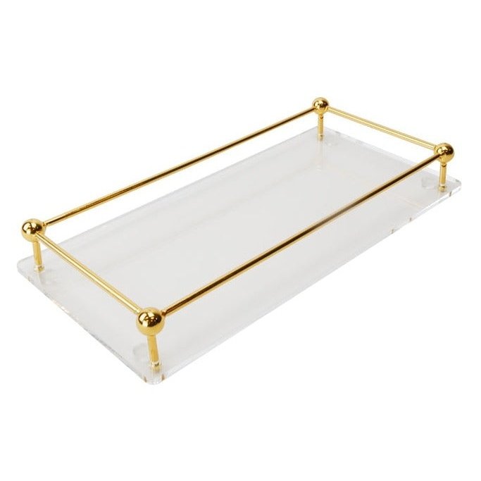 Acrylic Tray with Golden Tubes