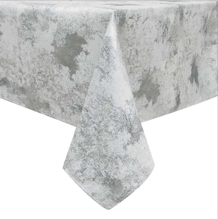 TC1314 70 x 144 Jacquard Silver Splash Tablecloth Timeless Table