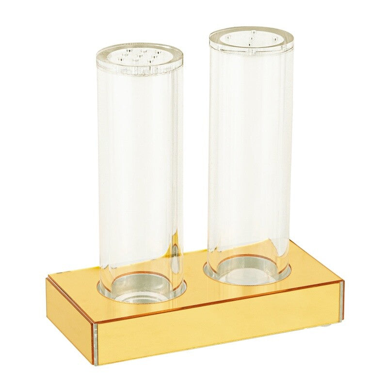 Metalucite Gold Salt & Pepper Shakers