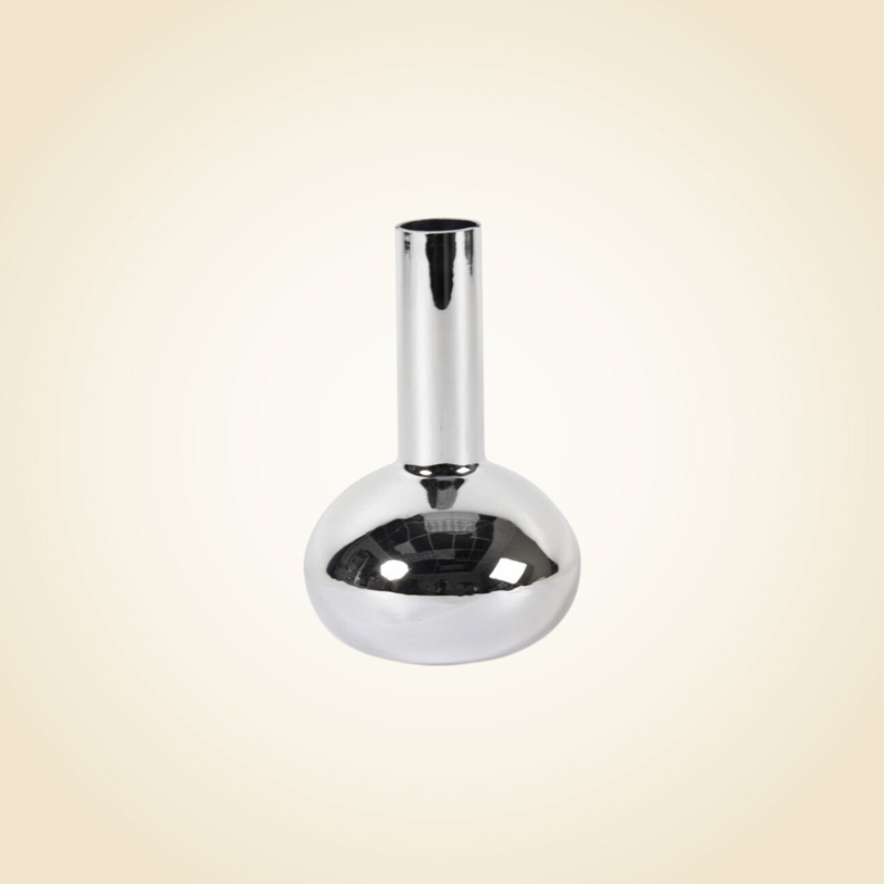 Silver Round Bottom Bud Vase