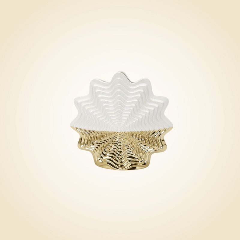 White & Gold Star Vase
