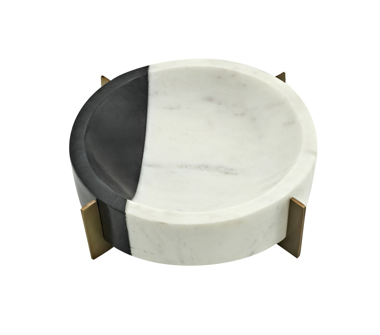 Checker Marble Brass Bowl