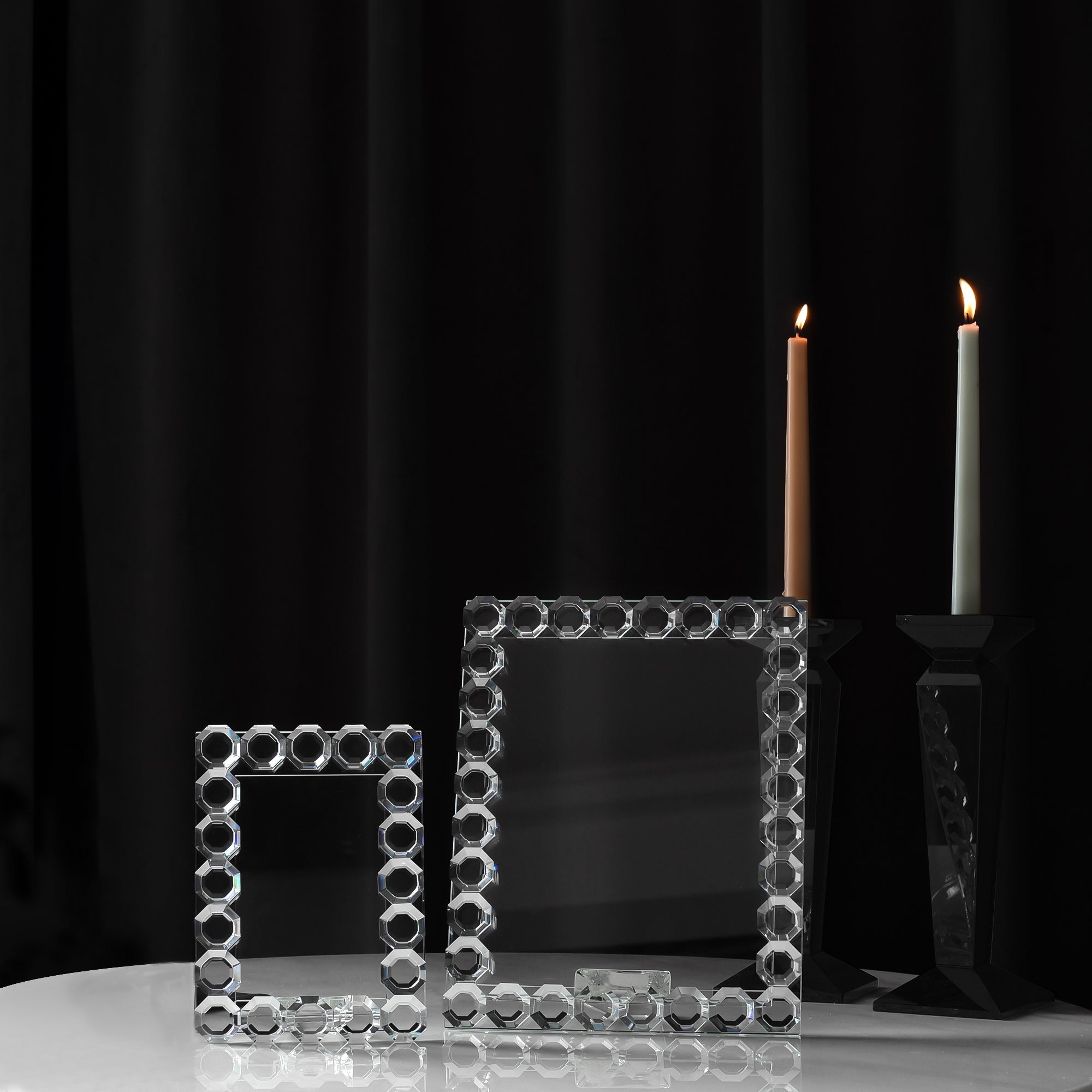 Octagon Crystal 8 x 10 Picture Frame