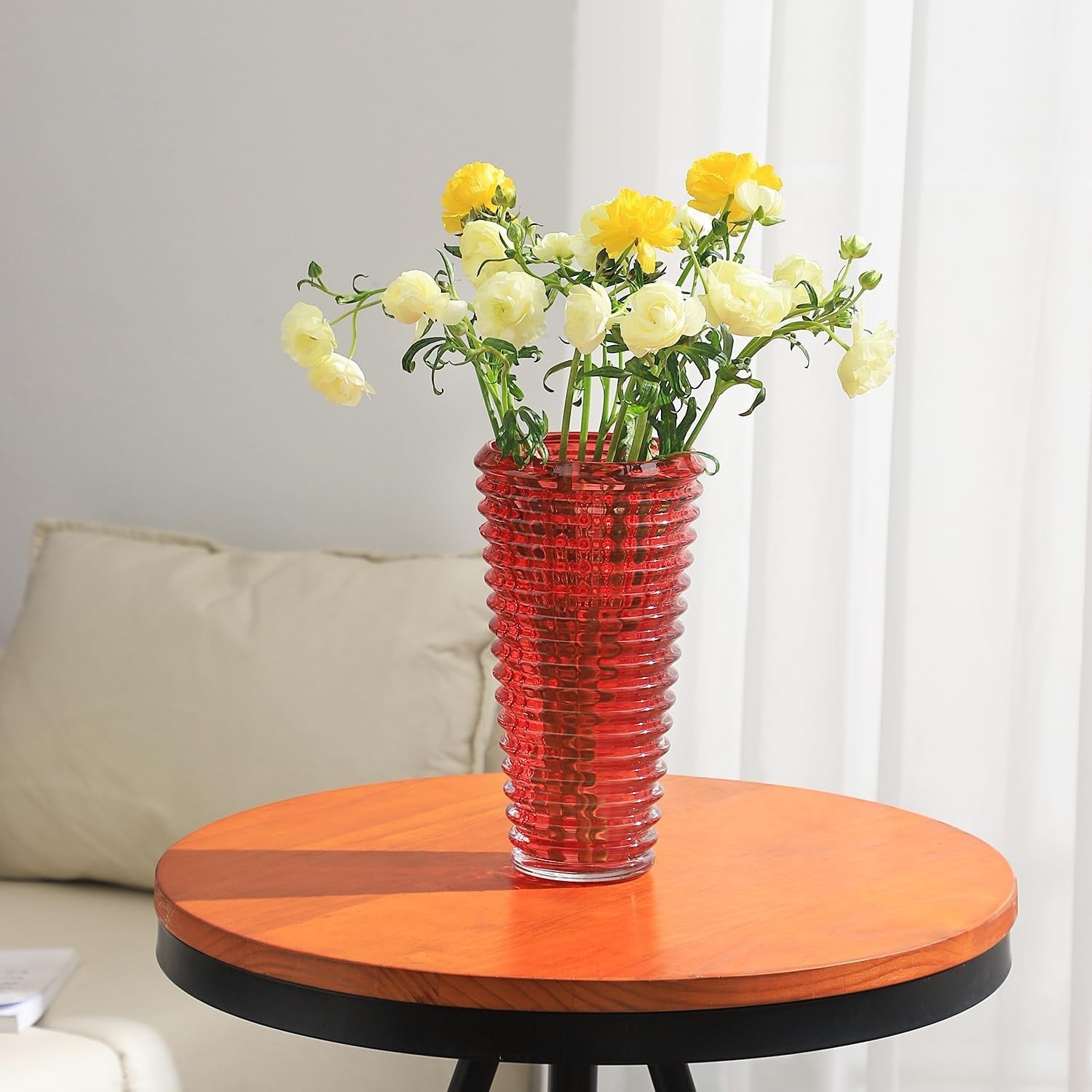 Jewel Red Glass Vase