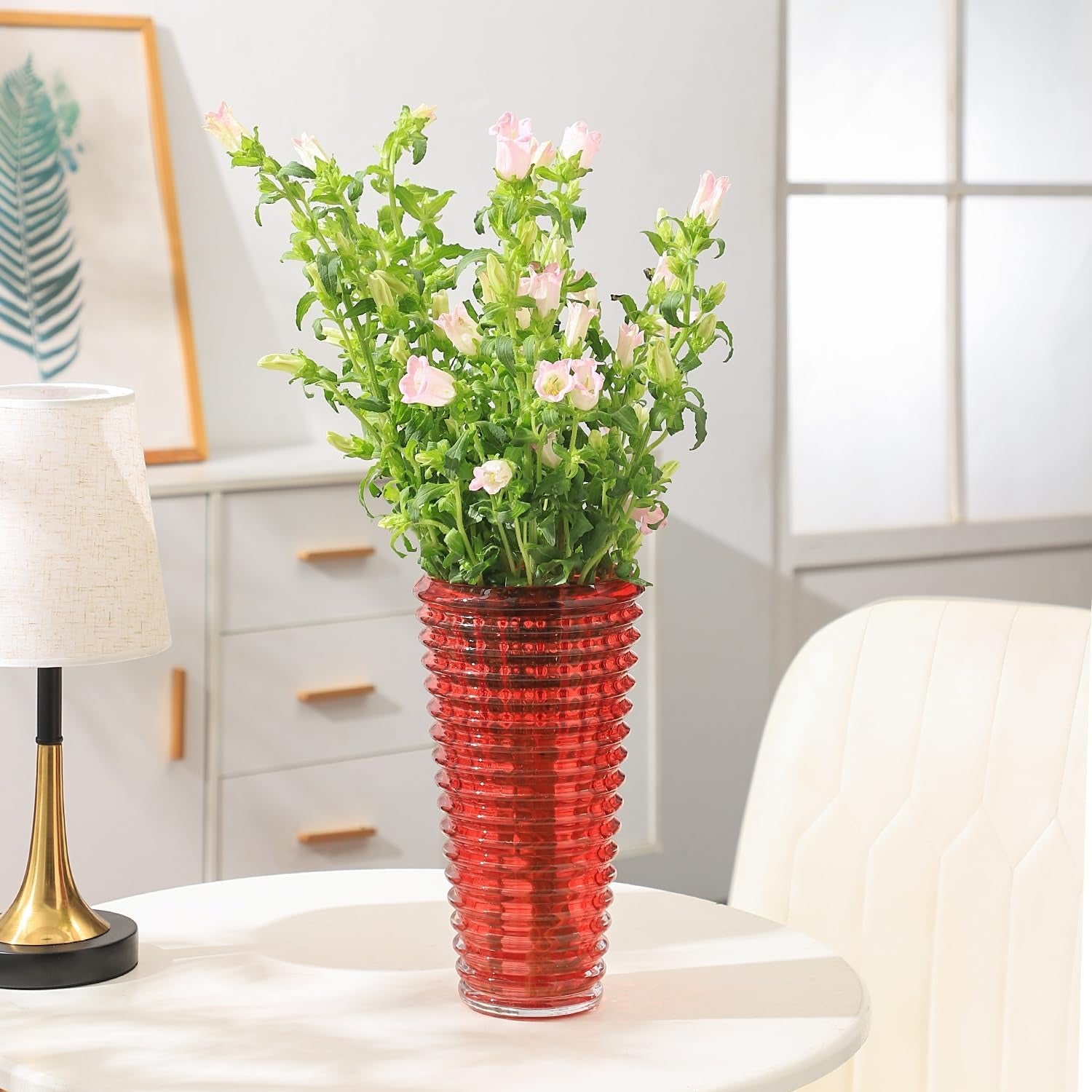 Jewel Red Glass Vase