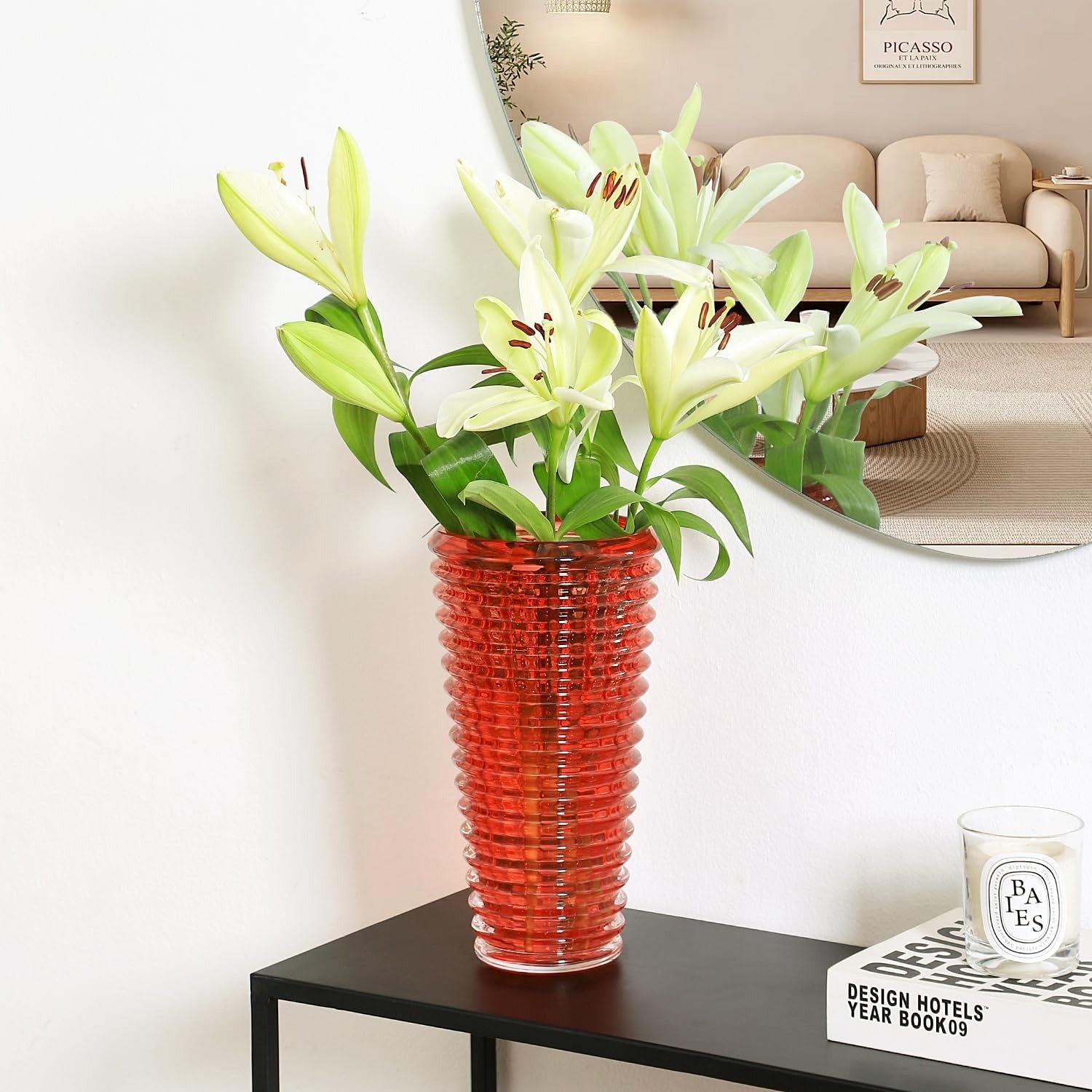 Jewel Red Glass Vase