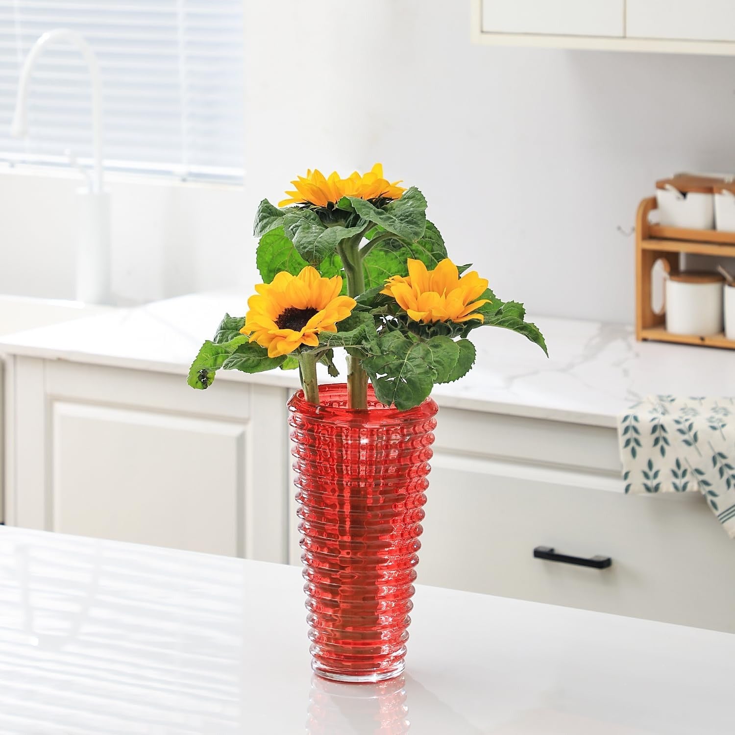 Jewel Red Glass Vase