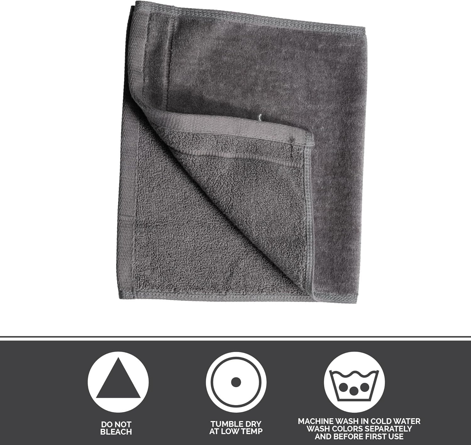 2 Dark Gray Towels with Silver Letter R