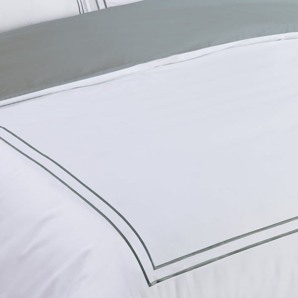 Flora Hotel Collection - White with Gray Embroidery #BL50-2