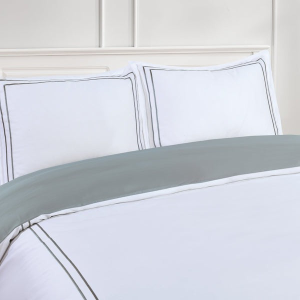 Flora Hotel Collection - White with Gray Embroidery #BL50-2