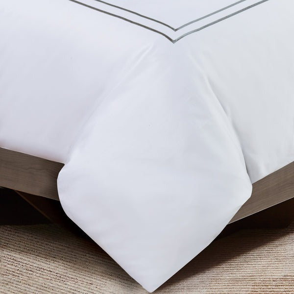 Flora Hotel Collection - White with Gray Embroidery #BL50-2