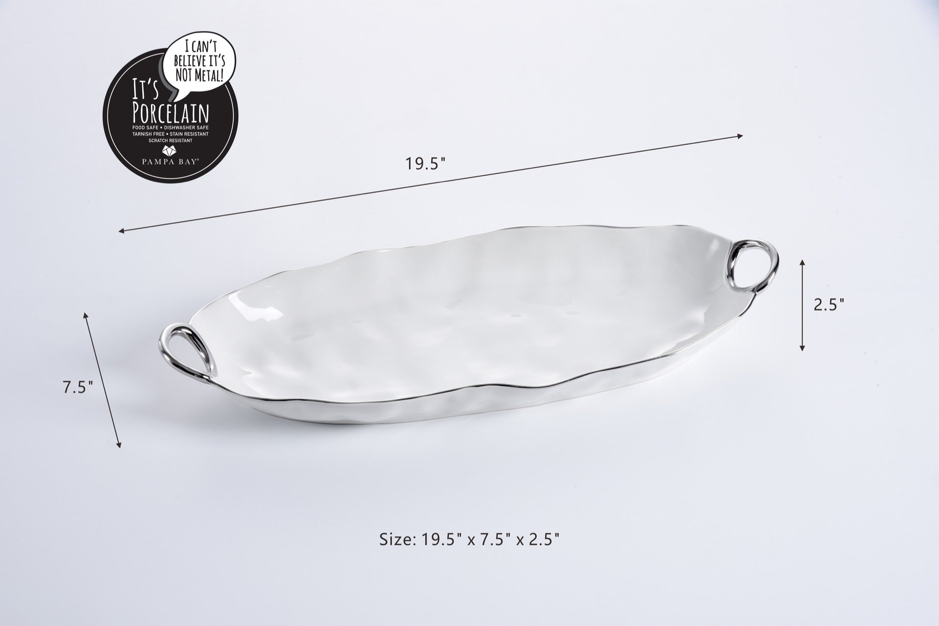 White & Silver Deep Long Server