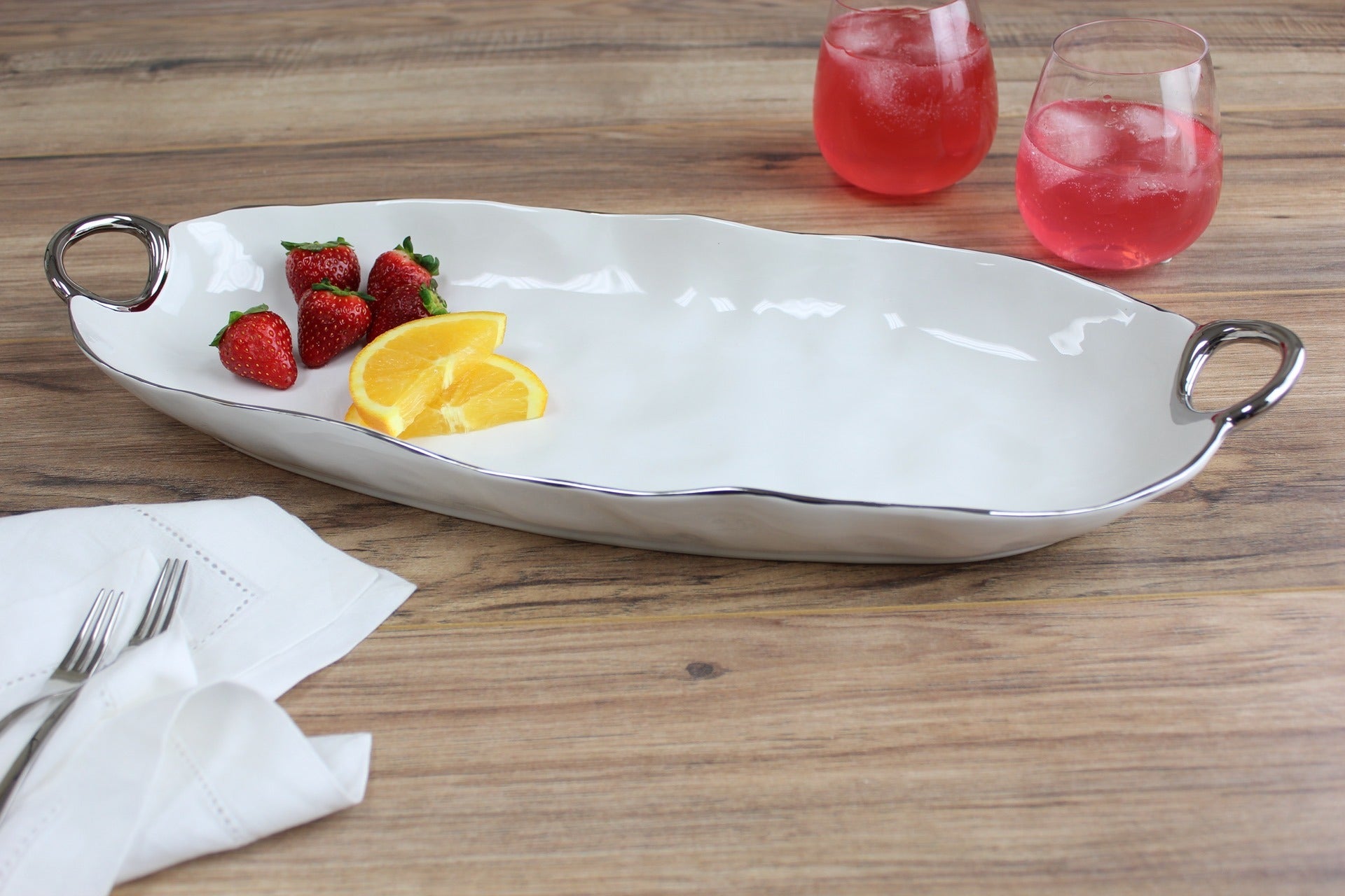 White & Silver Deep Long Server
