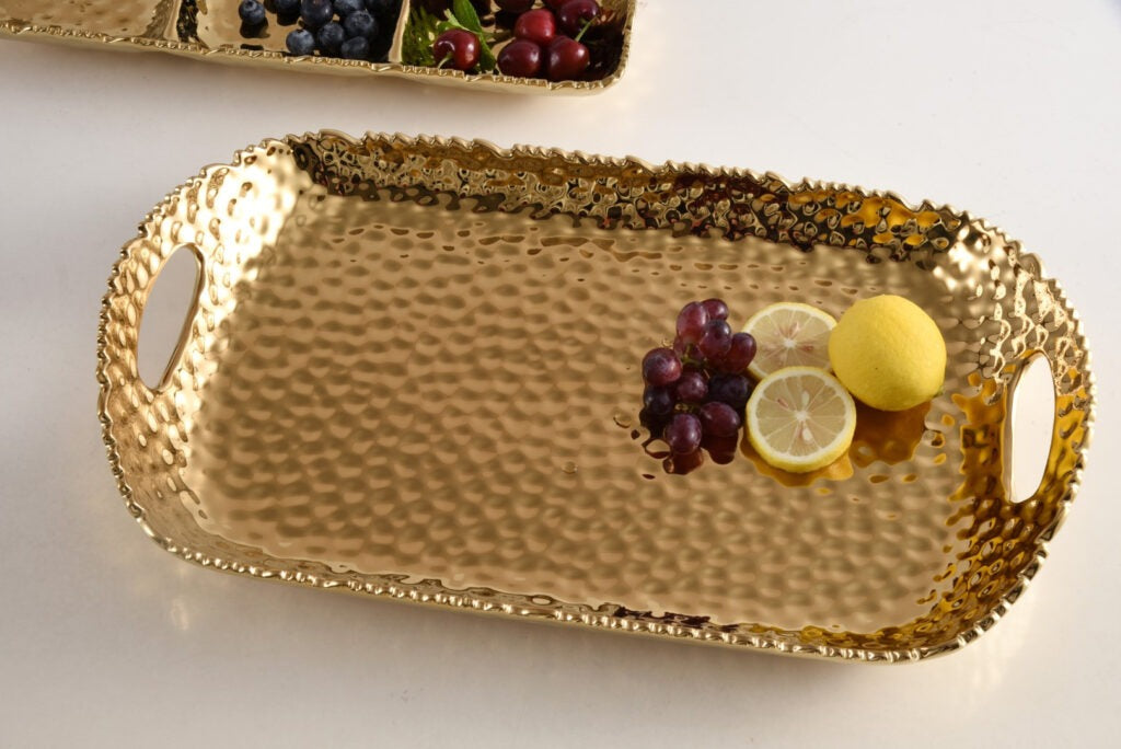 Millenium Gold Tray with Handles