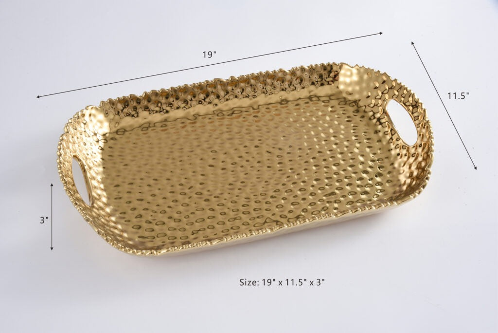 Millenium Gold Tray with Handles