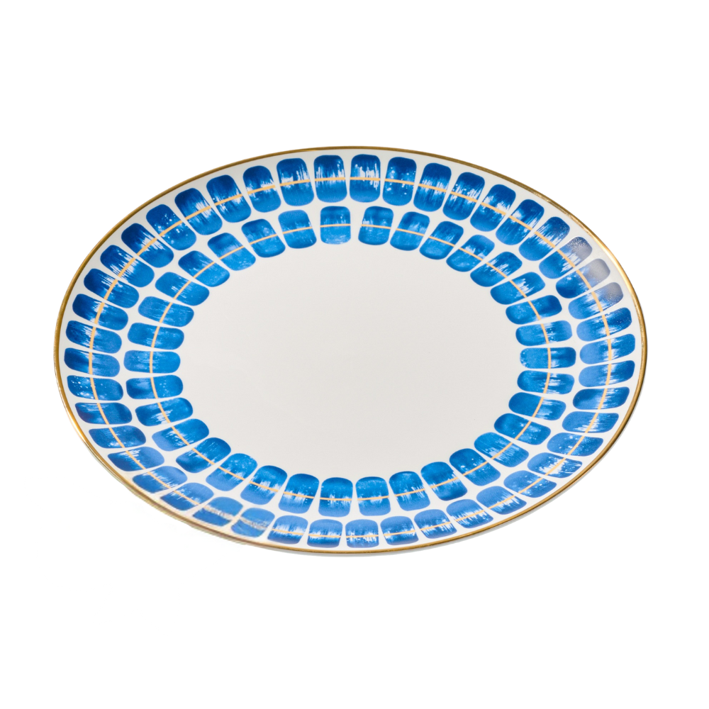 Vikko- Bliss Flow Charger Plate Blue