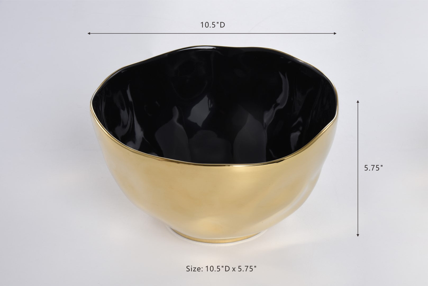 Black & Gold Extra large Bowl