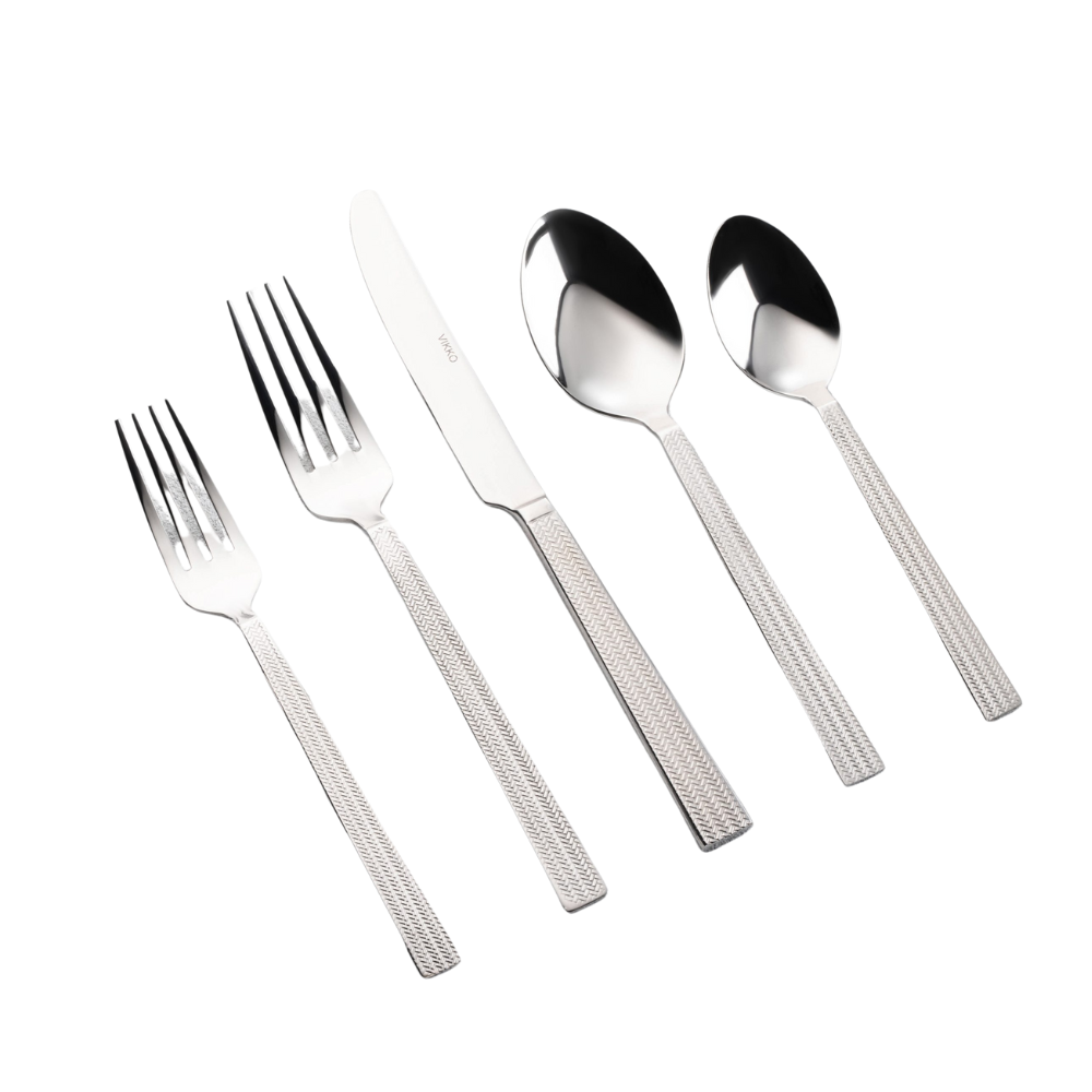 Vikko - Topaz Shiny Silver 20 Pc Flatware Set