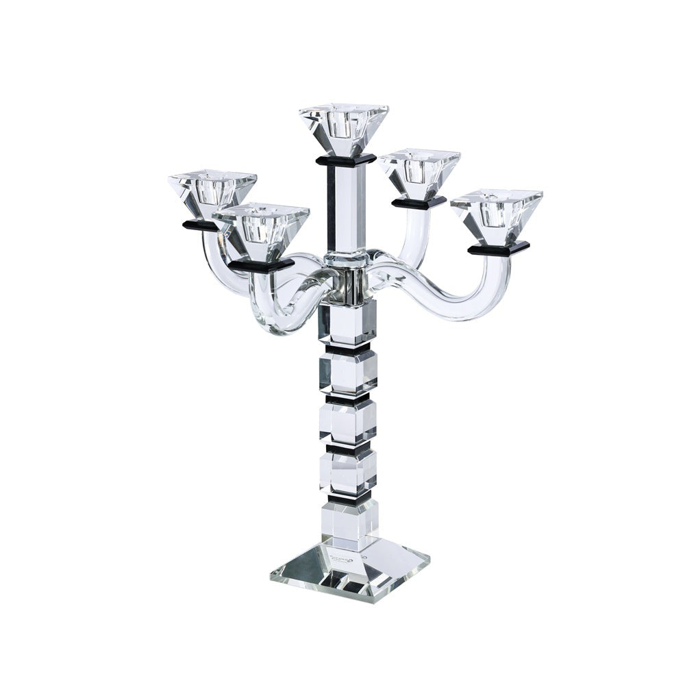 Crystal Black Candelabra Square Design