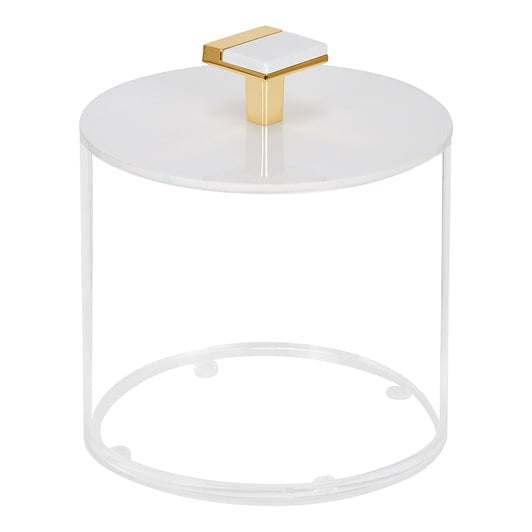 Medium Cookie Jar with Gold Knob Handle