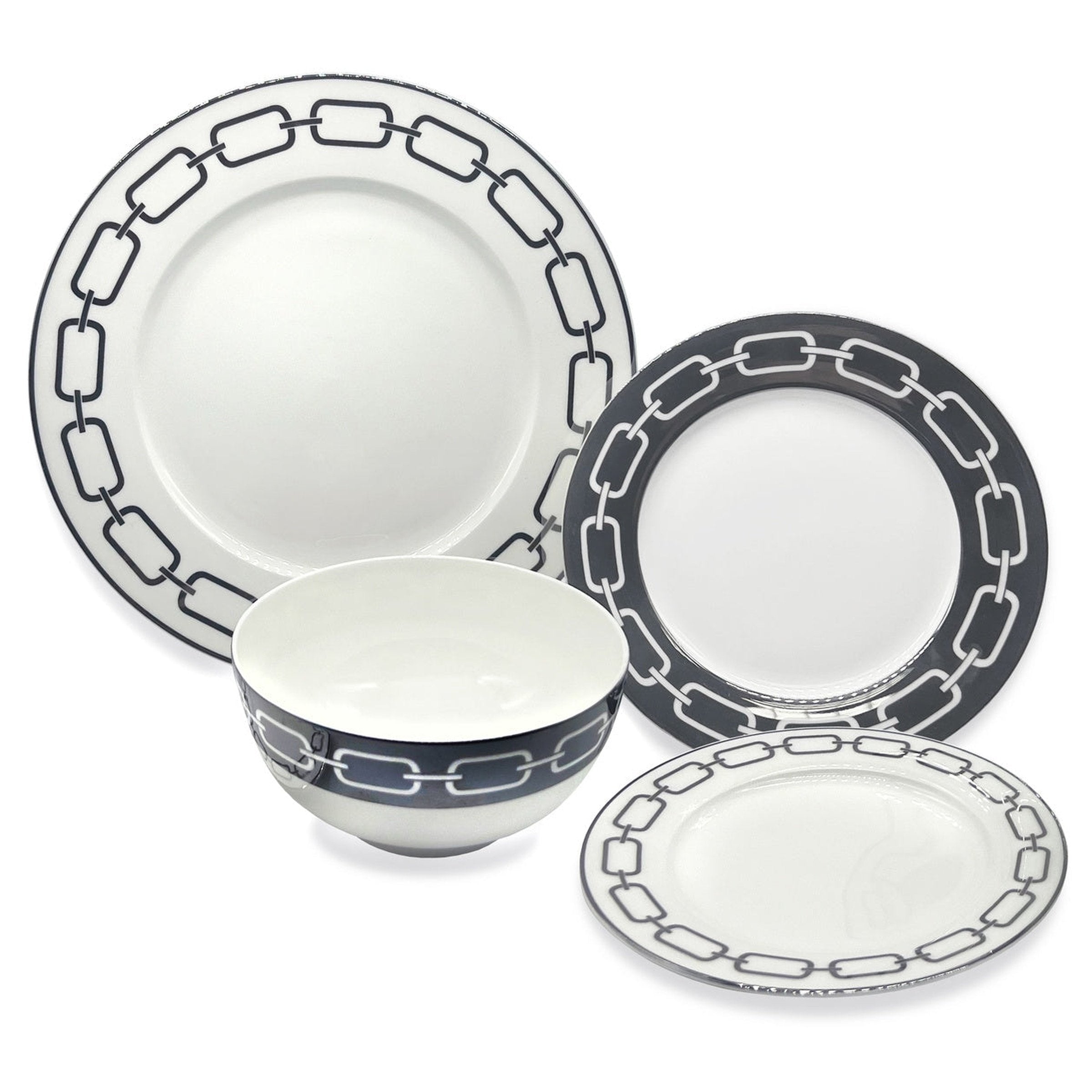 Lien New Bone China 16 Piece Dinnerware Set