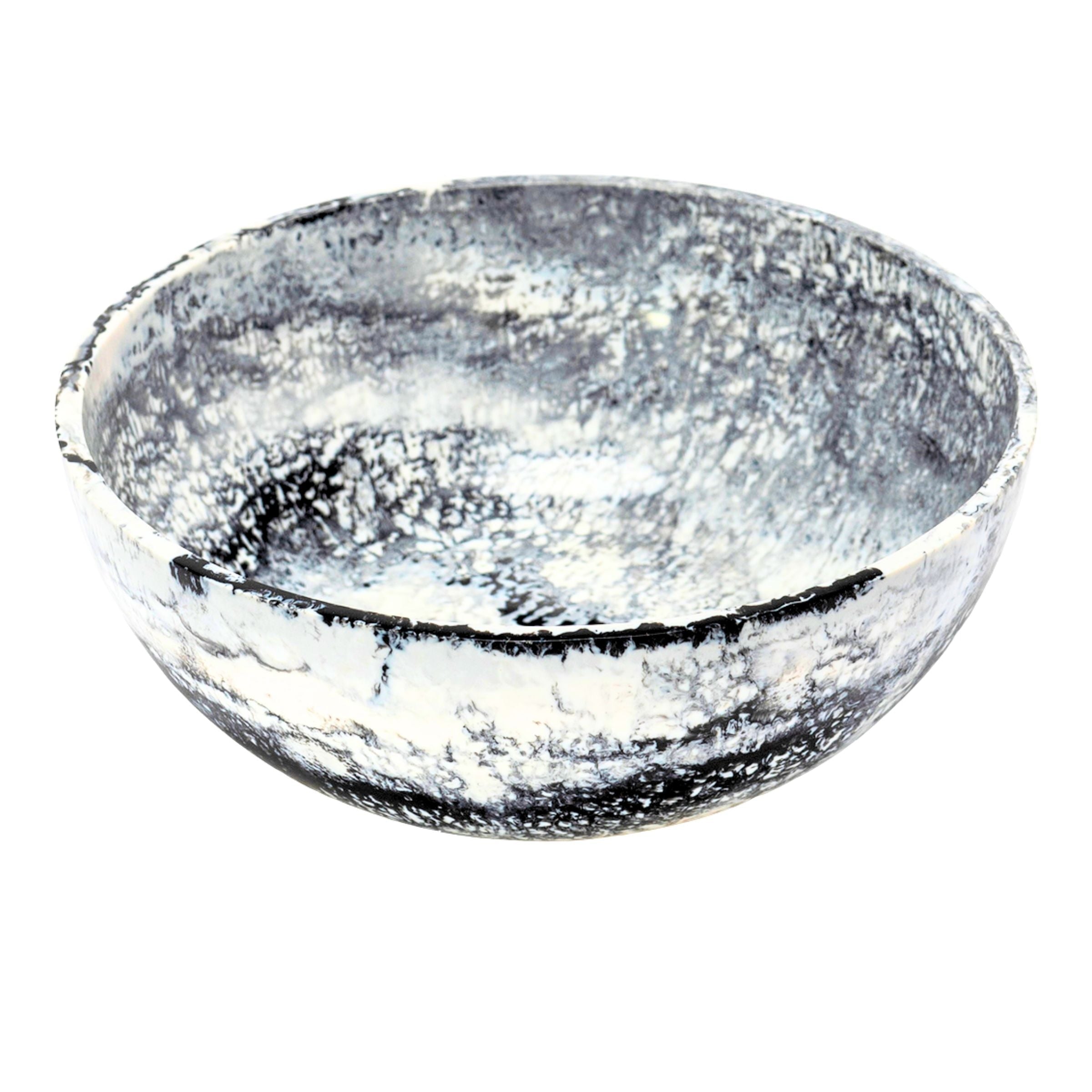 Lucente Black & White Resin Salad Bowl