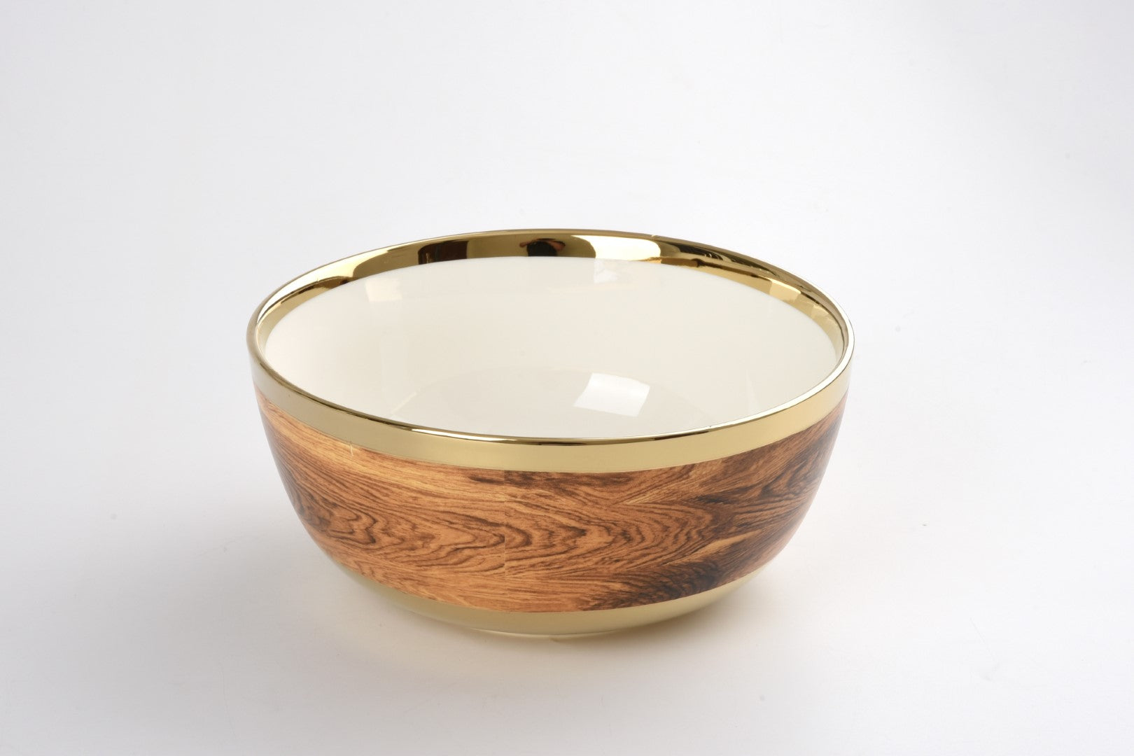 Madera Wood Gold Large Bowl