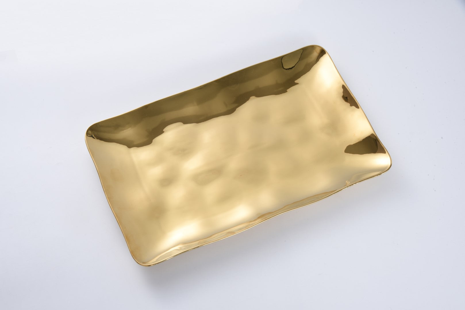 Gold Simple Ceramic Rectangular Platter