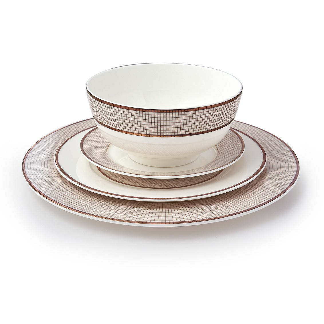 Mosaic Bone China 16 Piece Dinnerware Set