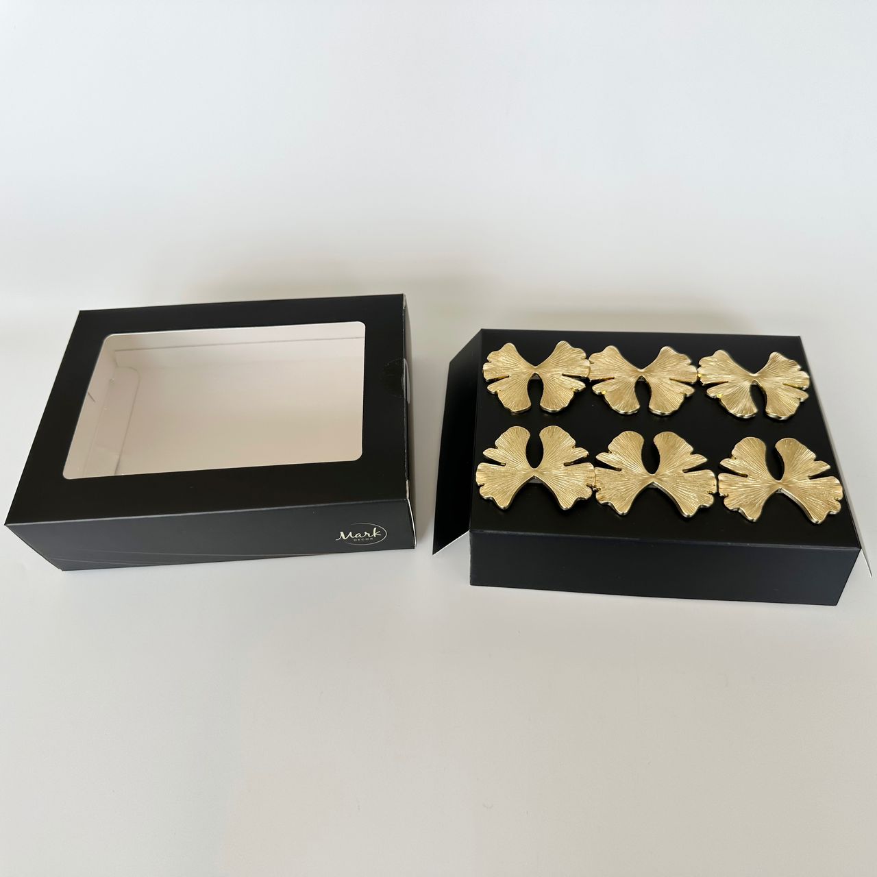 Half Butterfly Napkin Rings - Gold Set of 6
