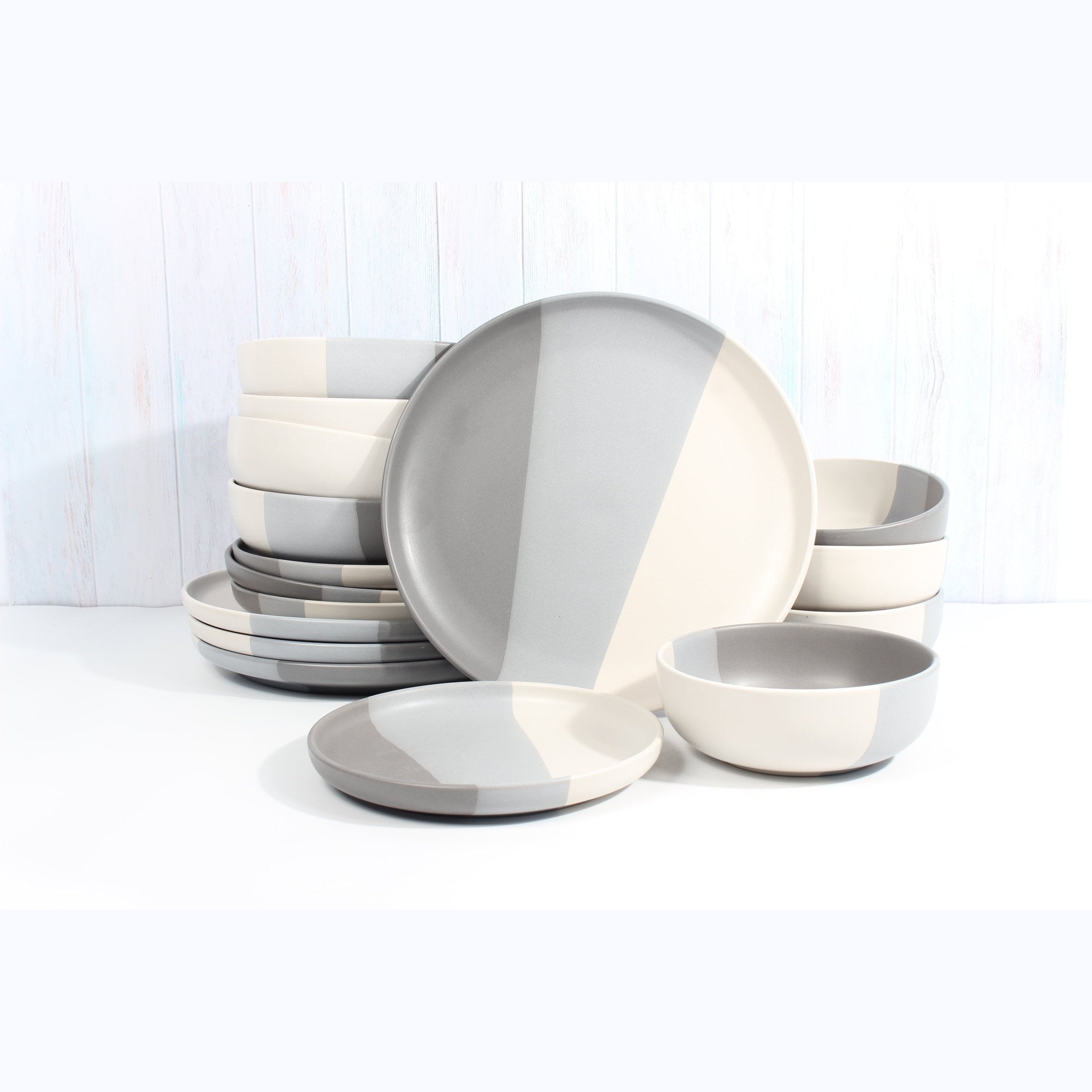 Piermont Grey 16 Piece Dinnerware Set