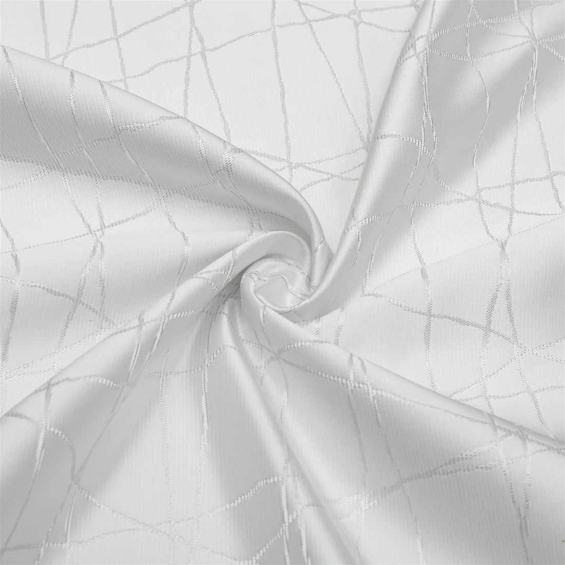 TC1333 Jacquard White Silver Rays Tablecloth