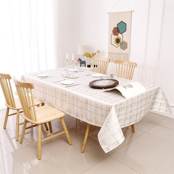 TC1356 Jacquard Wave Gold Tablecloth