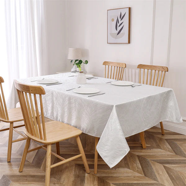 TC1358  Jacquard Sparkle Silver Tablecloth