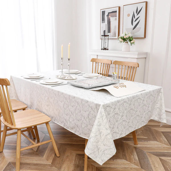 TC1411 - 60 x 90 Velvet Silver Branch Tablecloth