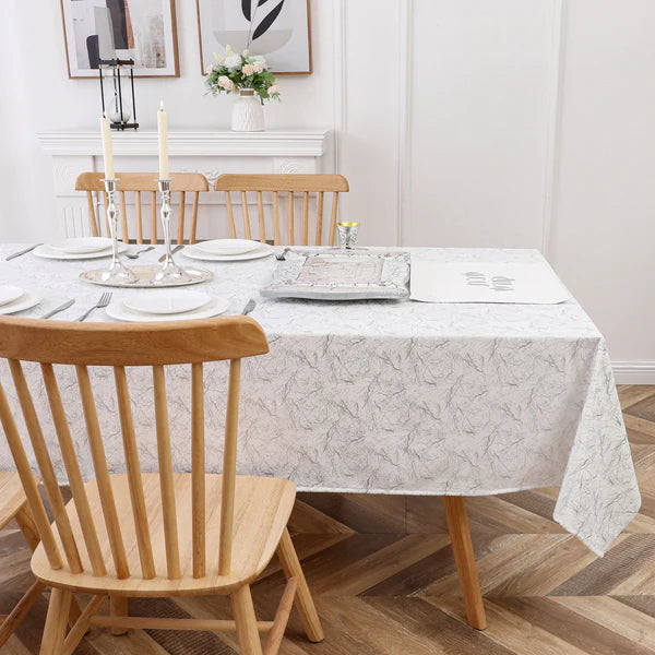 TC1411 - 70 x 144 Velvet Silver Branch Tablecloth