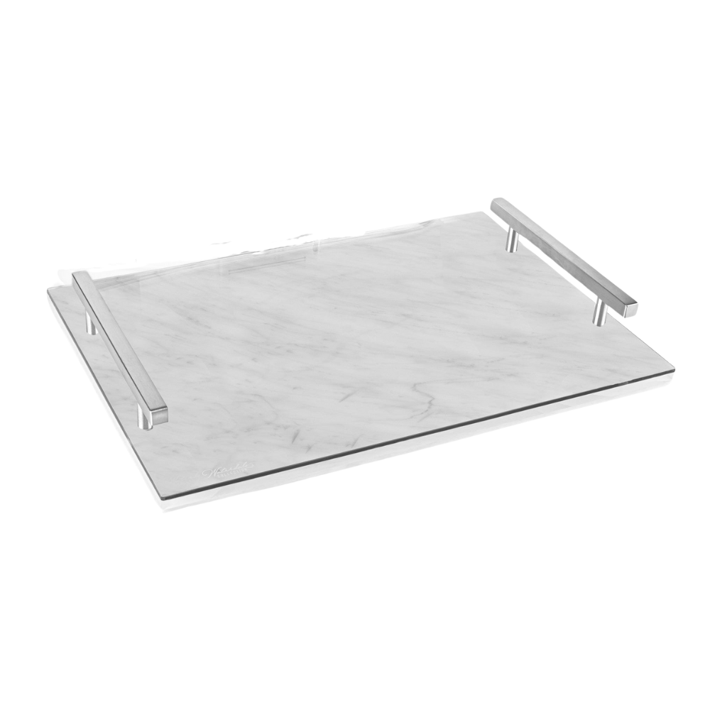 Marble Challah Board - Silver