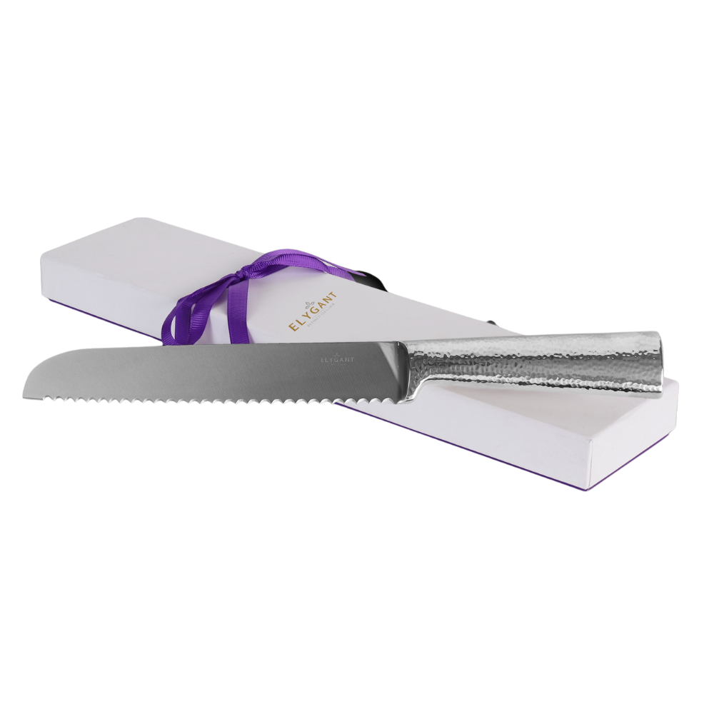 Straight Hammered Knife Stainless Steel 13"