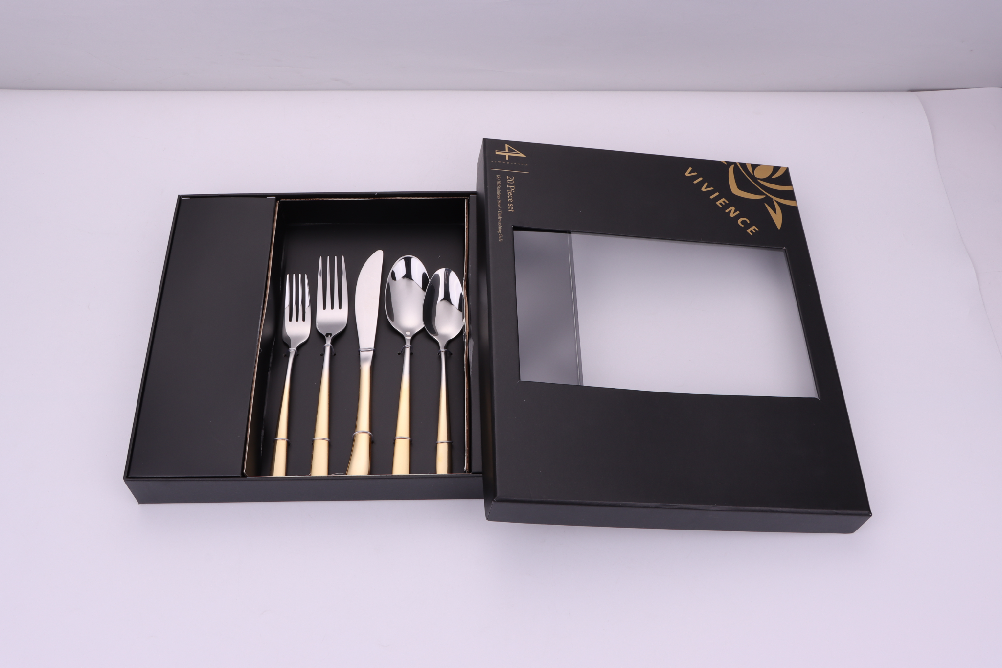 Colorblock Two Toned 20 Piece Flatware