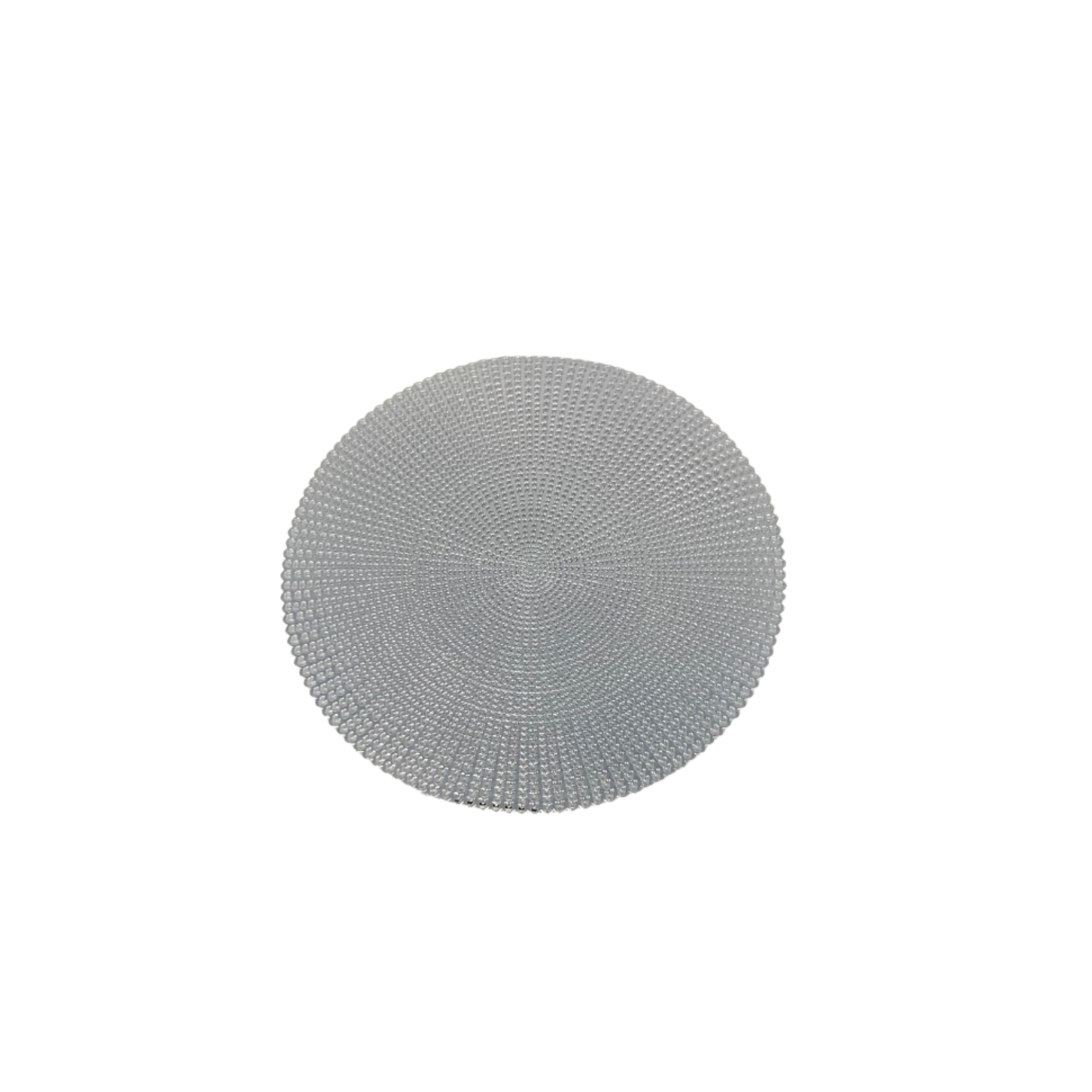 Silver Pressed Vinyl Round Placemat