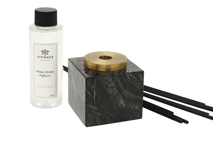Black Marble Square Lily of the Valley Scent Diffuser