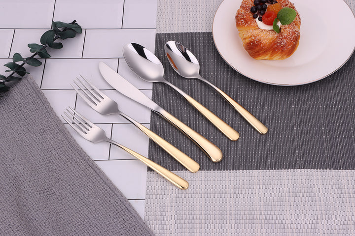 Colorblock Two Toned 20 Piece Flatware