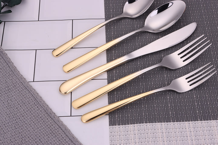 Colorblock Two Toned 20 Piece Flatware