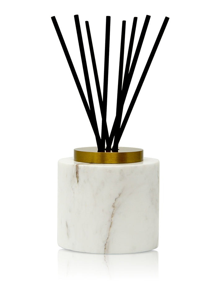 White Marble Round White Flower Scent Diffuser