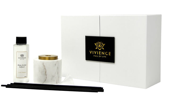 White Marble Round White Flower Scent Diffuser